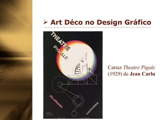 Art Déco no Design Gráfico Cartaz  Theatre Pigale  (1929) de  Jean Carlu 