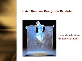 Art Déco no Design de Produto Luminária de vidro de  René Lalique 