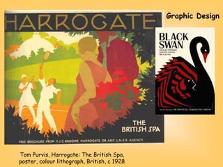 Tom Purvis, Harrogate: The British Spa,
poster, colour lithograph, British, c 1928
Graphic Design
 