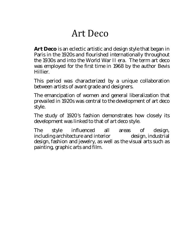 art deco document pdf