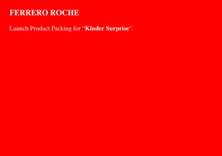 FERRERO ROCHE
Launch Product Packing for “Kinder Surprise“.
 