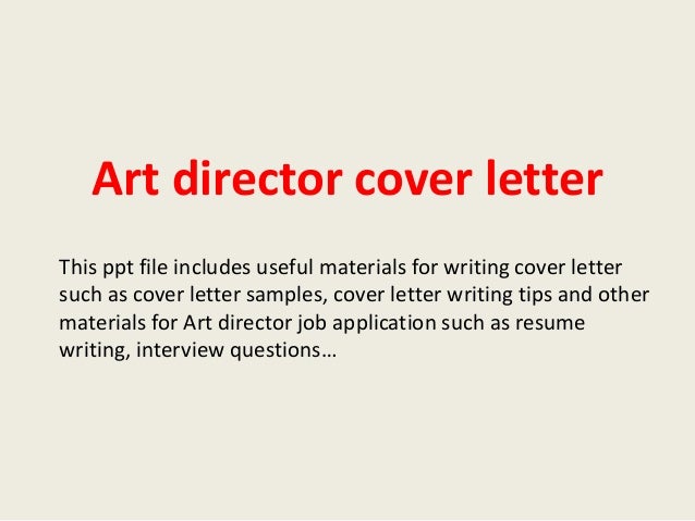 Sample cover letter director position