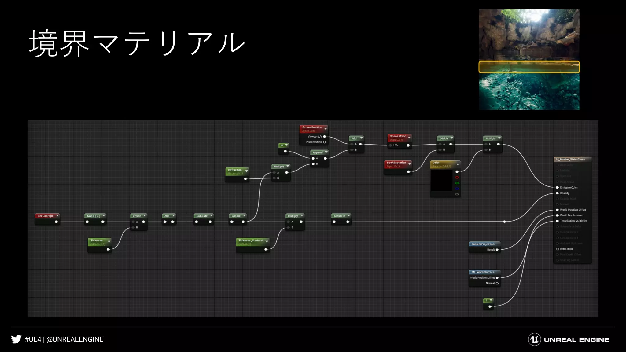#UE4 | @UNREALENGINE
境界マテリアル
 