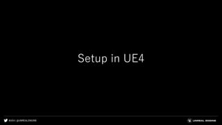 #UE4 | @UNREALENGINE
Setup in UE4
 