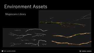 #UE4 | @UNREALENGINE
Environment Assets
Megascans Library
 