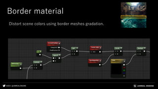 #UE4 | @UNREALENGINE
Border material
Distort scene colors using border meshes gradation.
 