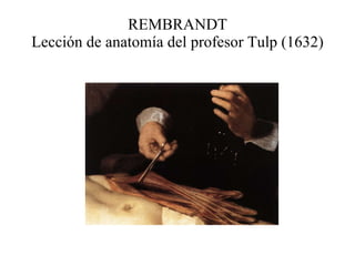 REMBRANDT Lección de anatomía del profesor Tulp (1632) 