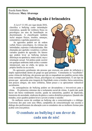 Bullying não é brincadeira | PDF