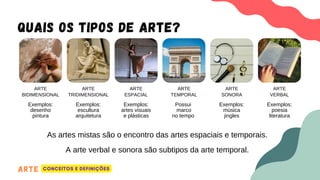 ARTE - Conceitos básicos e definições. Estudo introdutório de Artes ...