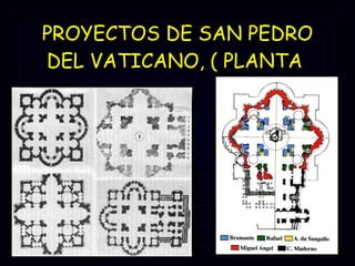 PROYECTOS DE SAN PEDRO DEL VATICANO, ( PLANTA   