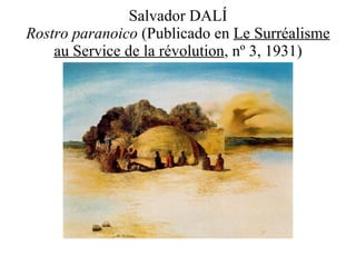 Salvador DALÍ Rostro paranoico  (Publicado en  Le Surréalisme au Service de la révolution , nº 3, 1931) 