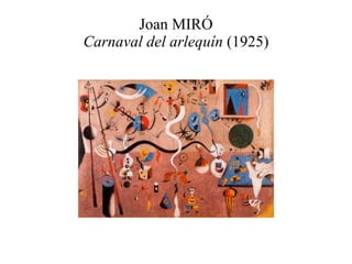 Joan MIRÓ Carnaval del arlequín  (1925) 