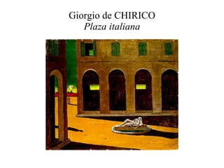 Giorgio de CHIRICO Plaza italiana 