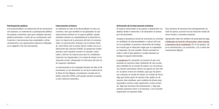 7
Arte Fertil
8
Participación pública
Con posterioridad a la realización de los encuentros
con expertos, se sometieron a participación pública
las mismas cuestiones, para que cualquier persona
pudiera participar a través de un cuestionario web.
Cuarenta y una personas han respondido a dicho
cuestionario y sus aportaciones aparecen reflejadas
en el epígrafe 5 de este documento.
Intervención artística
La reflexión no sólo se ha desarrollado en estos en-
cuentros, sino que también se ha plasmado en una
intervención artística en el espacio público, propo-
niéndose mostrar la complejidad de la situación ac-
tual y la riqueza de la presencia del arte en nuestras
vidas. La intervención, firmada con el mismo título
de «Arte Fértil» por la artista Nieves Galiot con la co-
laboración del colectivo NADIE, ha propuesto tender
puentes entre mundos sociales no siempre conec-
tados y ofrecer un espacio para que los ciudadanos
expresen sus inquietudes y su estado de ánimo en la
situación actual, subrayando la relevancia del arte en
los espacios cotidianos.
La intervención se ha realizado durante los días 16 de
noviembre a 6 de diciembre en un local comercial de
la Plaza de San Miguel, actualmente cerrado por la
doble crisis del COVID y del propio modelo económi-
co del comercio minorista.
Activación de la intervención artística
El espacio intervenido se ha puesto a disposición ciu-
dadana desde el miércoles 2 de diciembre al domin-
go 6 de diciembre.
Aunque la propuesta inicial de activación se centraba
en visibilizar las funcionalidades o valores del arte
en la actualidad, el posterior desarrollo del trabajo
nos reveló que la situación exigía que la ciudadanía
se expresara. En este sentido, hemos invitado en
redes a todo el que quisiera a ocupar durante un
tiempo el espacio intervenido.
La propuesta ha consistido en mostrar lo que está
pasando en nuestras vidas, hablamos de una acción,
pero también de un estado de ánimo. Las circunstan-
cias hacían interesante ofrecer el espacio de Arte Fér-
til, en pleno centro de Córdoba, para que las perso-
nas contaran su estado de ánimo. Se trataba de hacer
algo que forme parte de nuestra vida, podía ser de
nuestra vida cotidiana, pero también de forma muy
esporádica, incluso como aspiración o como recuer-
do. Algo que hacemos frecuentemente, o algo que
siempre quisimos hacer y no hicimos, o un recuerdo
importante en nuestras vidas.
Una veintena de personas han protagonizado un
total de quince acciones de una duración media de
entre treinta y cincuenta minutos.
Agrupando todos los ámbitos de participación han
colaborado un total de 120 personas, entre artistas
y miembros de la ciudadanía. (51 en los grupos, 28
en la intervención y su activación, y 41 a través del
cuestionario digital).
 