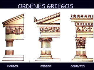 CORINTIO ORDENES GRIEGOS DORICO JONICO 