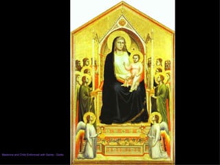 Madonna and Child Enthroned with Saints - Giotto 