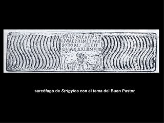 sarcófago de  Strigylos  con el tema del Buen Pastor 