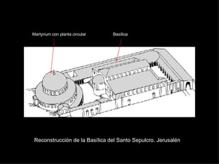 Reconstrucción de la Basílica del Santo Sepulcro. Jerusalén Martyrium con planta circular Basílica 