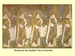 Mosaico de San Apolinar Nuevo. Procesión 