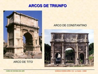 ARCOS DE TRIUNFO ARCO DE TITO ARCO DE CONSTANTINO