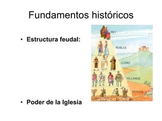 Fundamentos históricos Estructura feudal: Poder de la Iglesia 