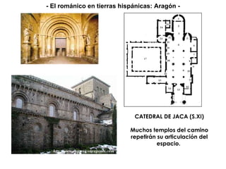 CATEDRAL DE JACA (S.XI) Muchos templos del camino repetirán su articulación del espacio.  - El románico en tierras hispánicas: Aragón - 