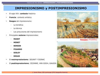Historia del Arte (BCS2): IMPRESIONISMO y POSTIMPRESIONISMO
                          Historia del Arte (BCS2): IMPRESIONI...