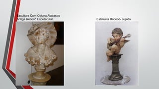 Escultura Com Coluna Alabastro
Antiga Rococó Espetacular. Estatueta Rococó- cupido
 