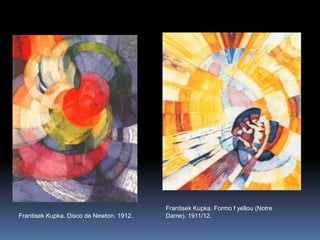 FrantisekKupka. Disco de Newton. 1912.FrantisekKupka. Formo f yellou (NotreDame). 1911/12.