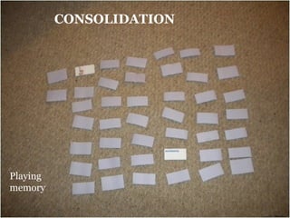 CONSOLIDATION 
Playing 
memory 
 