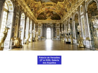 Palacio de Versalles
(2ª m XVII). Galería
dos Espellos
 