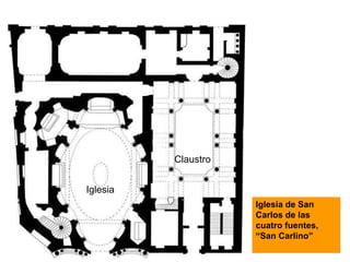 Iglesia
Claustro
Iglesia de San
Carlos de las
cuatro fuentes,
“San Carlino”
 