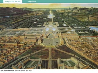 ARQUITECTURA El palacio
Jules Hardouin Mansart: Palacio de Versalle. 1668-1678.
 