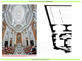 Historia del Arte: (2º Bachillerato). Arte Barroco.
Http://javier2pm-arte.blogspot.com.es
San Carlos de las Cuatro Fuentes (BORROMINI)
 