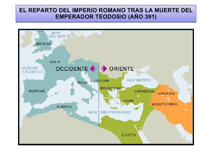 EL REPARTO DEL IMPERIO ROMANO TRAS LA MUERTE DEL EMPERADOR TEODOSIO (AÑO 391)                                             ...
