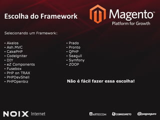 Escolha do Framework Não é fácil fazer essa escolha! 