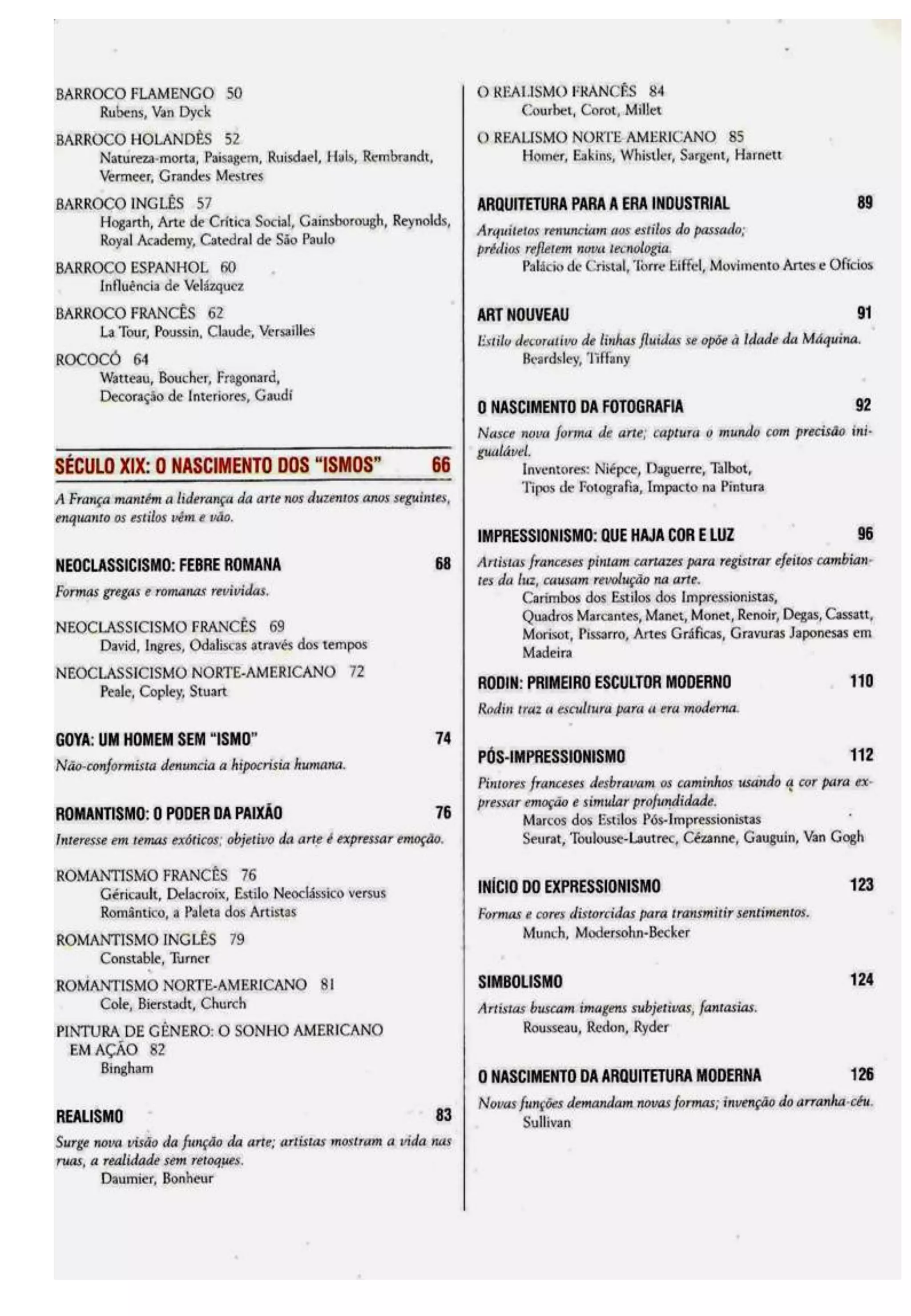 Arte comentada, da pré história ao pós-moderno