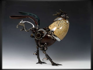 Arte com peças de automóveis