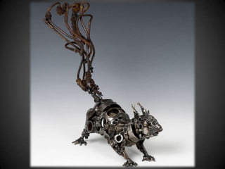 Arte com peças de automóveis