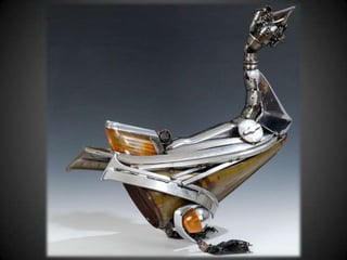 Arte com peças de automóveis