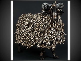 Arte com peças de automóveis