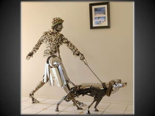 Arte com peças de automóveis