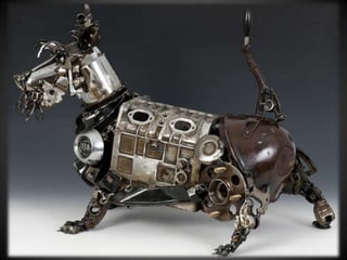 Arte com peças de automóveis