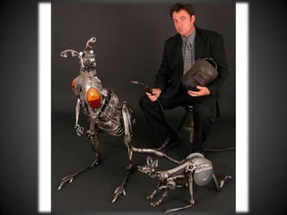 Arte com peças de automóveis