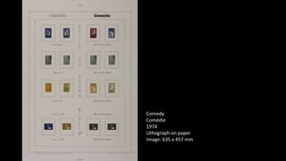 Comedy 
Comédie 
1974 
Lithograph on paper 
Image: 635 x 457 mm 
 