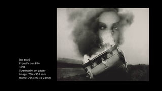 [no title] 
From Fiction Film 
1991 
Screenprint on paper 
Image: 756 x 951 mm 
frame: 795 x 991 x 23mm 
 