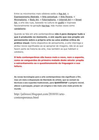 Arte contemporanea 2