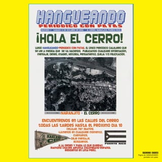 RAIMOND CHAVES
Página de HANGUEANDO,
periódico con patas.
 