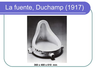La fuente, Duchamp (1917) 360 x 480 x 610  mm 