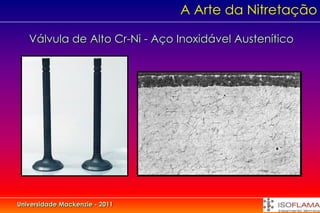 A Arte da Nitretação

   Válvula de Alto Cr-Ni - Aço Inoxidável Austenítico




Universidade Mackenzie - 2011
 